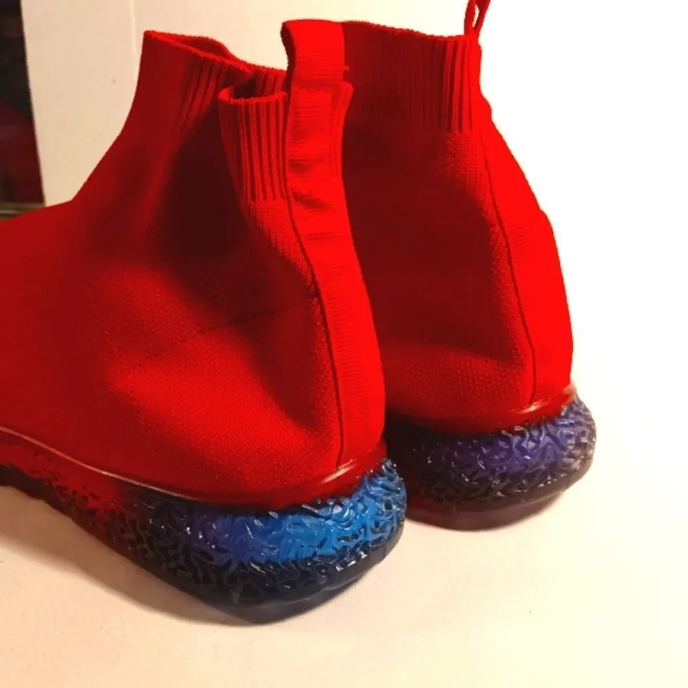 Cape Robbin Stylish Red Sock Sneakers Sz 10
